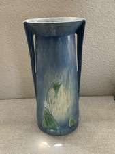 ROSEVILLE ART POTTERY VTG RARE FUTURA WEEPING TULIP VASE ART-DECO