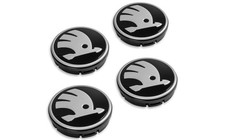 4x Original Skoda Felgendeckel Nabendeckel Nabenkappen schwarz grau 5LA071213D
