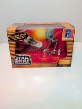 Star Wars Micro Machines Action Fleet Luke's Landspeeder And Imperial At-St 1995
