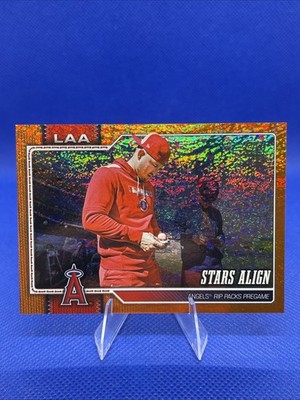 Topps 2025 Series Two Mike Trout Zach Neto Stars Align Orange #517 /25