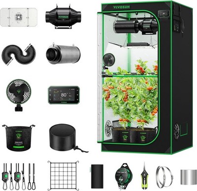 VIVOSUN Smart PRO Grow Tent Kit w/Aero Light SE 100/200/400W LED,W/ E42A Control