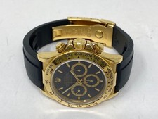 ROLEX 16518 Zenith Daytona 18k Yellow Gold w/ INVERTED 6 Black Dial Watch + BOX 2
