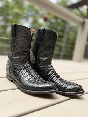 Lucchese Hornback Alligator Boots   Men s 12 D, Made in USA