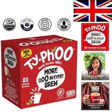 Refreshing Typhoo 80 Count Black Tea Bags - Sustainable & Delicious 0.04 per strip