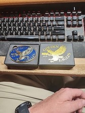 2010 NRA Golden Eagles Belt Buckle - Blue Inlay New in Original Box