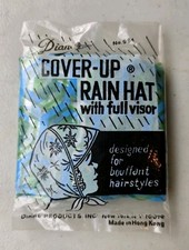 Vintage Sealef bonnet COVER UP rain Hat Bouffant Hair Styles 1960s Retro