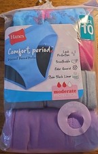 Hanes Comfort. Period Hipster Menstral Underwear Girls Size 10