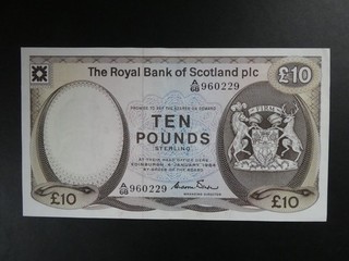 1984 ROYAL BANK OF SCOTLAND £10 BANKNOTE ORIGINAL aEF