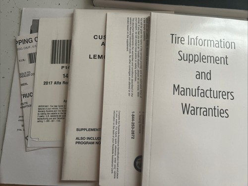 2017 ALFA ROMEO GIULIA OWNERS MANUAL USER GUIDE GENUINE OEM - Bild 2 von 3