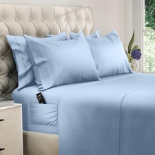 King Size Sheets Set - 6 pcs Breathable Cooling Bed Sheets - up to 21" Extra ...