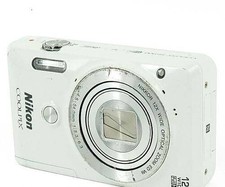 Nikon COOLPIX S6900 White 12x 16.0MP Digital Camera w/battery from japan USED