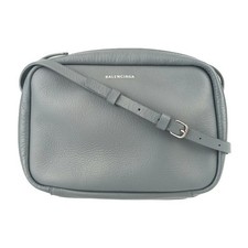Balenciaga Shoulder Bag Everyday Camera S 489812 Gray Silver Hardware Calfskin U