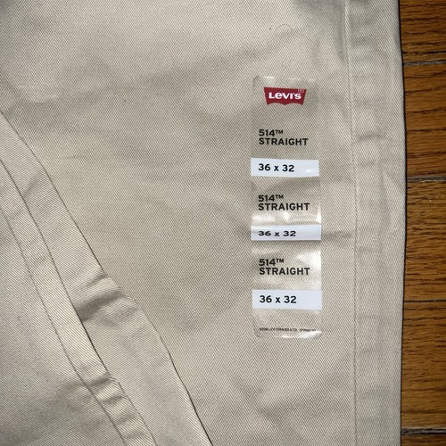Levi's 514 Straight Leg Twill Pant Kahki Size: 36X32 | eBay