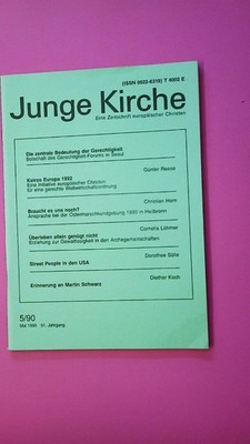 163781 JUNGE KIRCHE 5/90 eine Zeitschrift europäischer Christen