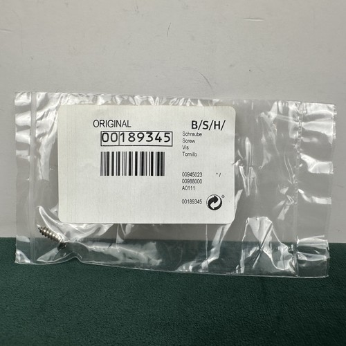 BSH Original 00189345 Dishwasher Screw Mounting Hardware Part