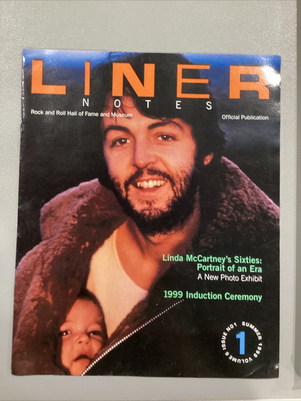 1999 Liner Notes Rock & Roll Hall Fame Museum Program Magazine No 1 McCarthy 