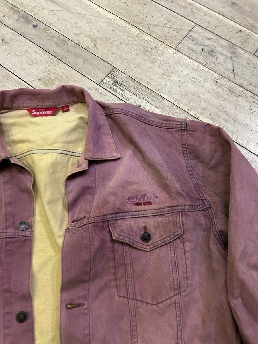 ジャケット・アウター Supreme Denim Trucker Jacket Purple XL Size XL - Supreme Denim Trucker Jacket Overdyed Hoodie - Purple | eBay