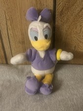Disney Daisy Duck Plush Stuffed Animal Purple Approximately 9 Inches Tall