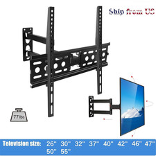 Full Motion TV Wall Mount Bracket 26 32 36 40 42 47 50 52 55 inch SWIVEL TILT