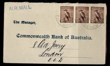 GVI AUS USED in Papua New Guinea, 1948 commercial airmail cover to UK, LAE pmk.
