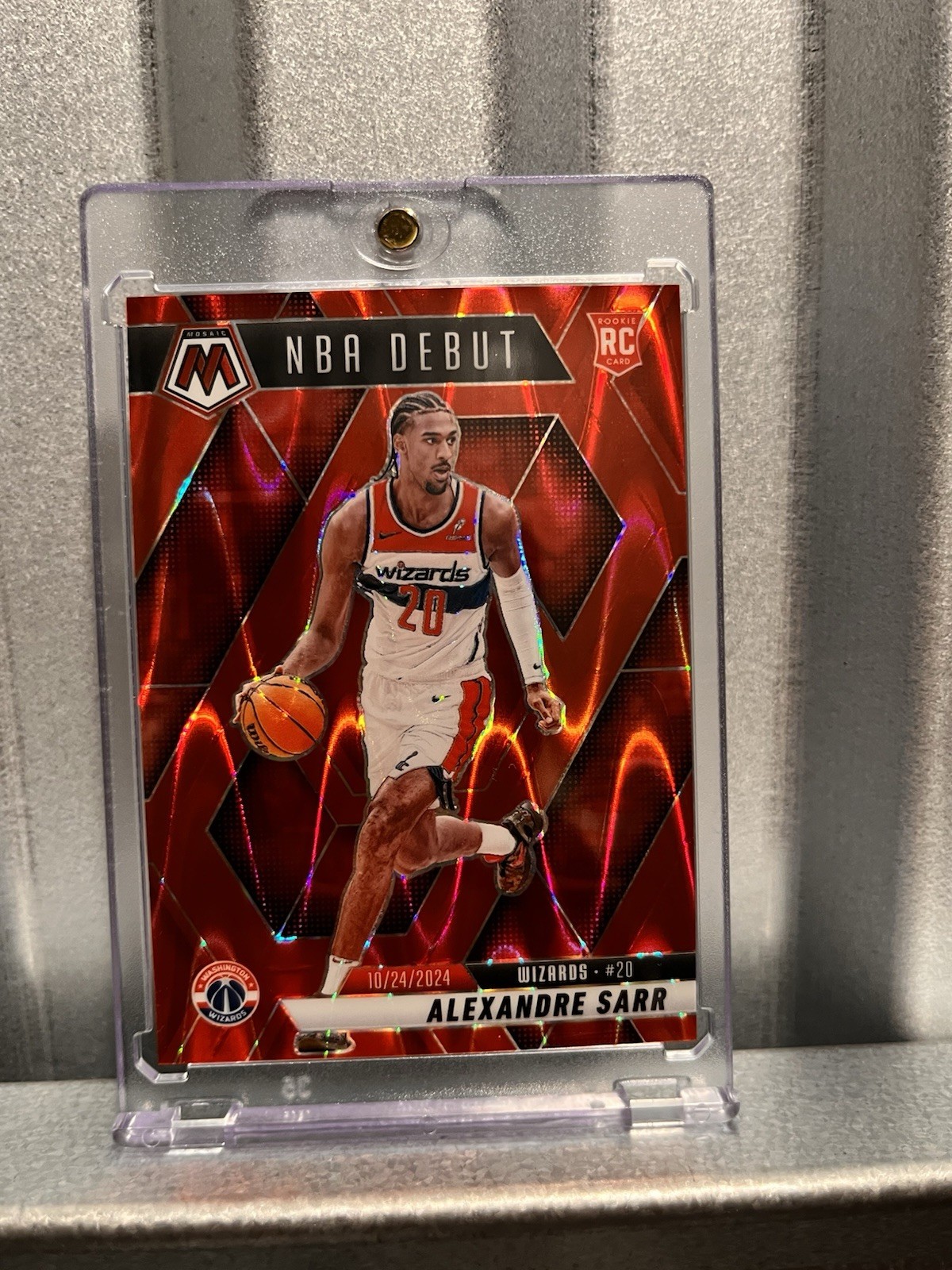 2024-25 Panini Mosaic Alexandre Sarr #254 RED Seismic NBA DEBUT /299 (RC)CM