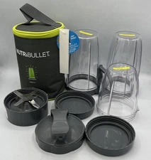 Nutribullet Replacement Cups With Caps Blender Blade Storage Zip Case