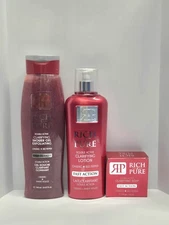 Rich & Pure Body Lotion 500ml Shower Gel 700ml & Soap Free and Fast Shipping USA