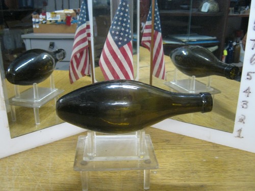 *RARE COLOR BLACK GLASS BALLAST TEN PIN TORPEDO* FLORIDA KEYS SHIPWRECK FIND