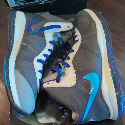 Nike Lebron 8 V/2 Summit Lake Hornets Grey Orion Blue 429676-001 Men Size 12