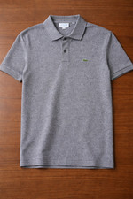 Lacoste - Men's SS Slim Fit Pique Polo, Gray, Medium