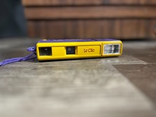 Le Clic Film Camera Vintage 80s Retro Purple Yellow Made In USA Untested