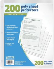 Sheet Protectors, 200 Piece