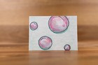 Original ACEO Art Bubbles Copic Marker Miniature OOAK Painting #6/8 — photo 1