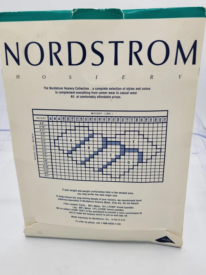 Nordstrom Lycra Transparente Medias Control Pierna Transparente Beige Estilo 175 Talla E Foto 2 de 4