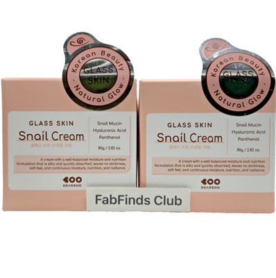 2x Korean Dearboo Glass Skin Snail Cream 2.82oz K Beauty Luminous Skin Exp.2028
