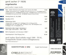 GERD ZACHER: ORGELWERKE HYBRID SACD NEW CD