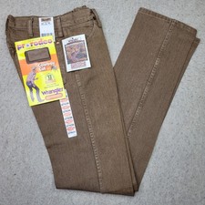 Vintage Wrangler Mens Jeans 13MWZKY Brown Cowboy Cut Tag Size 27x36 Rodeo NEW
