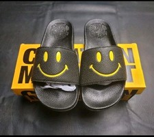 Chinatown Market CTM Smiley Slide Sandal Yellow/Black Men's SIZE 10