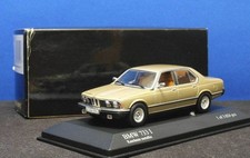 Minichamps PMA 1/43 BMW 733i E23 1977 Gold Metallic Diecast Model Car Used