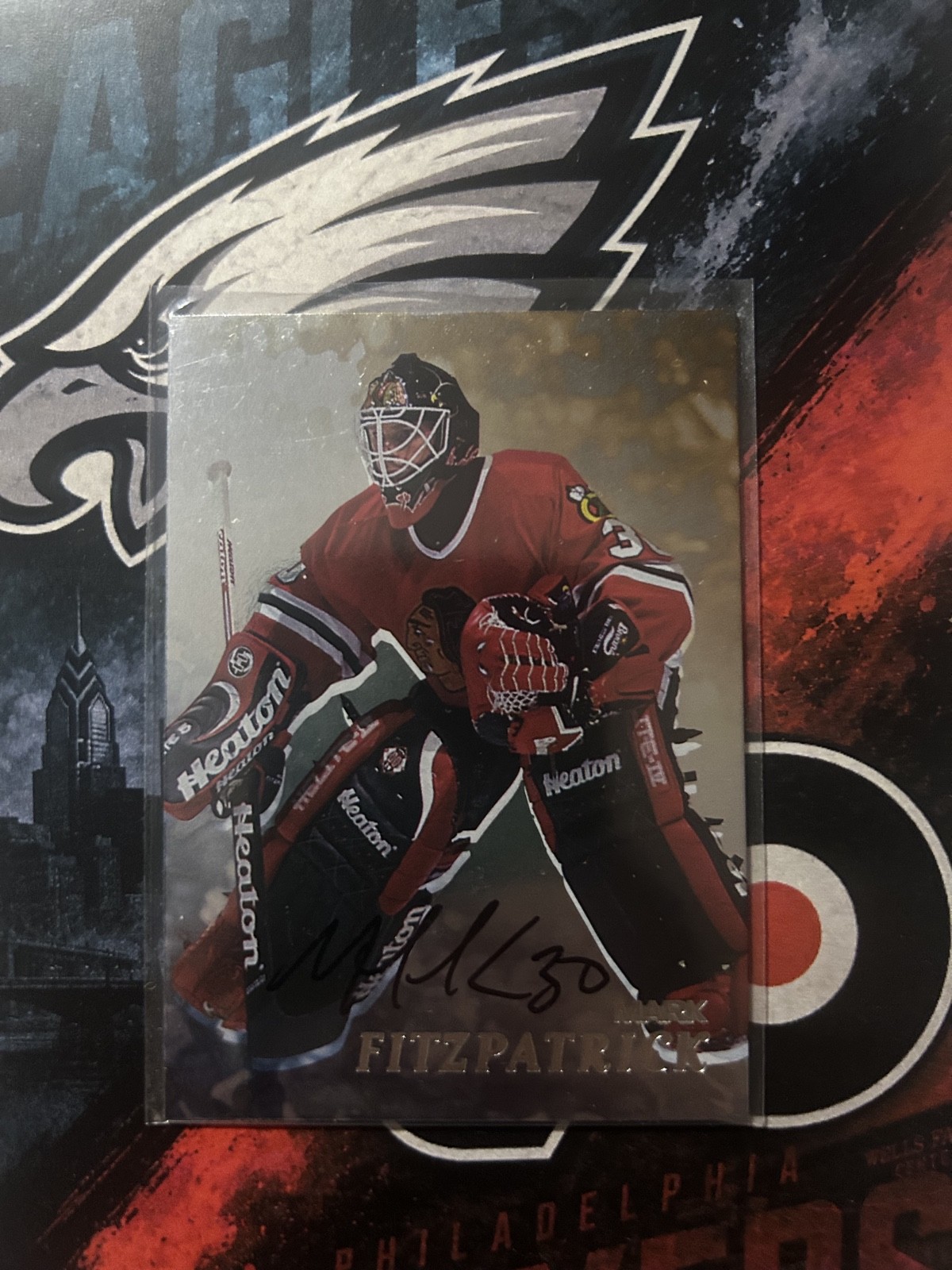1998-99 ITG  Be A Player Mark Fitzpatrick Silver Autograph Auto Blackhawks BAP