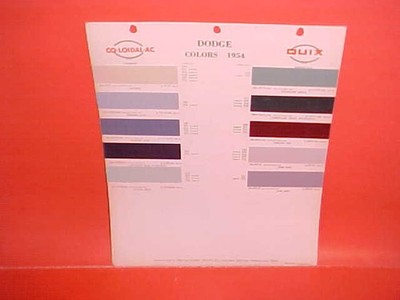 1954 DODGE CORONET ROYAL CONVERTIBLE MEADOWBROOK COUPE SEDAN PAINT CHIPS QUIX