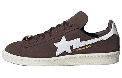 NIB Adidas BAPE x Campus 80s 30th Anniversary Brown IF3379 Size 9.5 US FREE GIFT