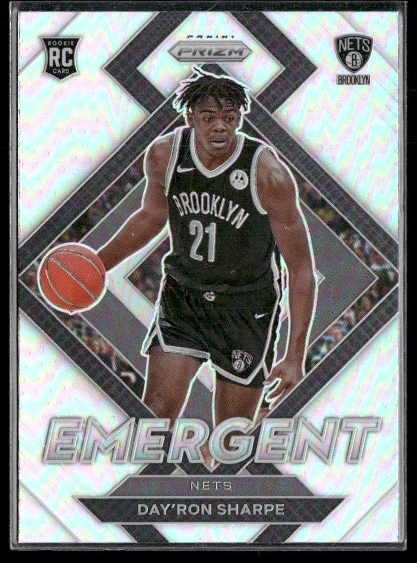 2021-22 Panini Prizm #27 Day'Ron Sharpe Emergent Prizms Silver