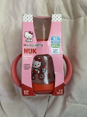Hello Kitty NUK Learner Cup 6+ Months 5 oz Silicone Soft Spout Spill-Proof RARE