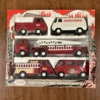 Vintage Tiny Tonka 6pc Fire Department Toy Truck Set 830 Complete