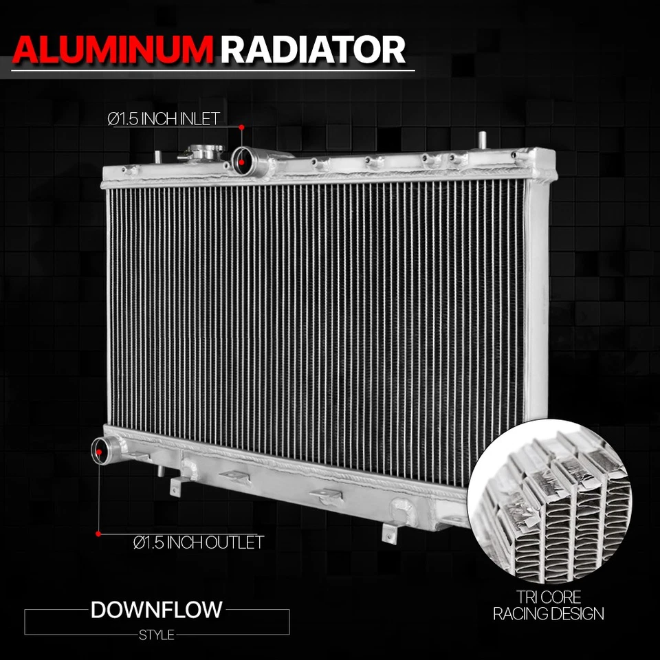Radiador de rendimiento de núcleo de aluminio de 2 filas para 02-07 Subaru Impreza WRX/STi manual Foto 2 de 4