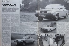 Original 1981 Motor extracted mag road test No 1/81 (folded) VOLVO 244 DL