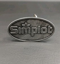 Simplot Oval Metal Belt Buckle NOS