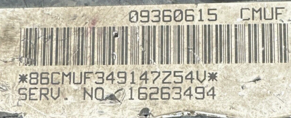 Unidade de controle de motor 16263494 Chevrolet Astro 1999-2001 módulo ECU - Imagem 2 de 3