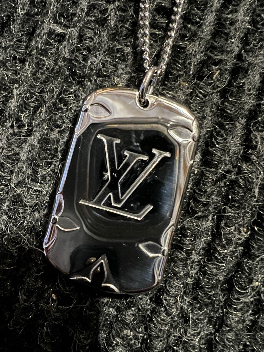 Louis Vuitton Dog Tag Necklace Chain | eBay